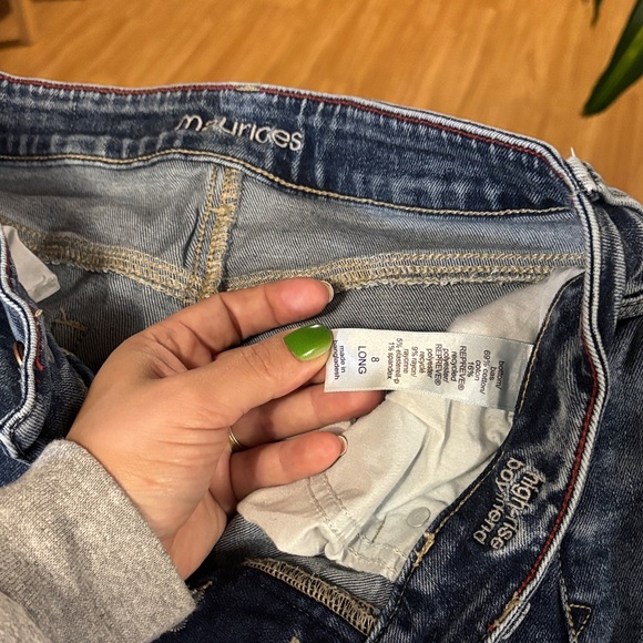 Maurices Blue Distressed Straight Leg Jeans - Picture 2 of 2